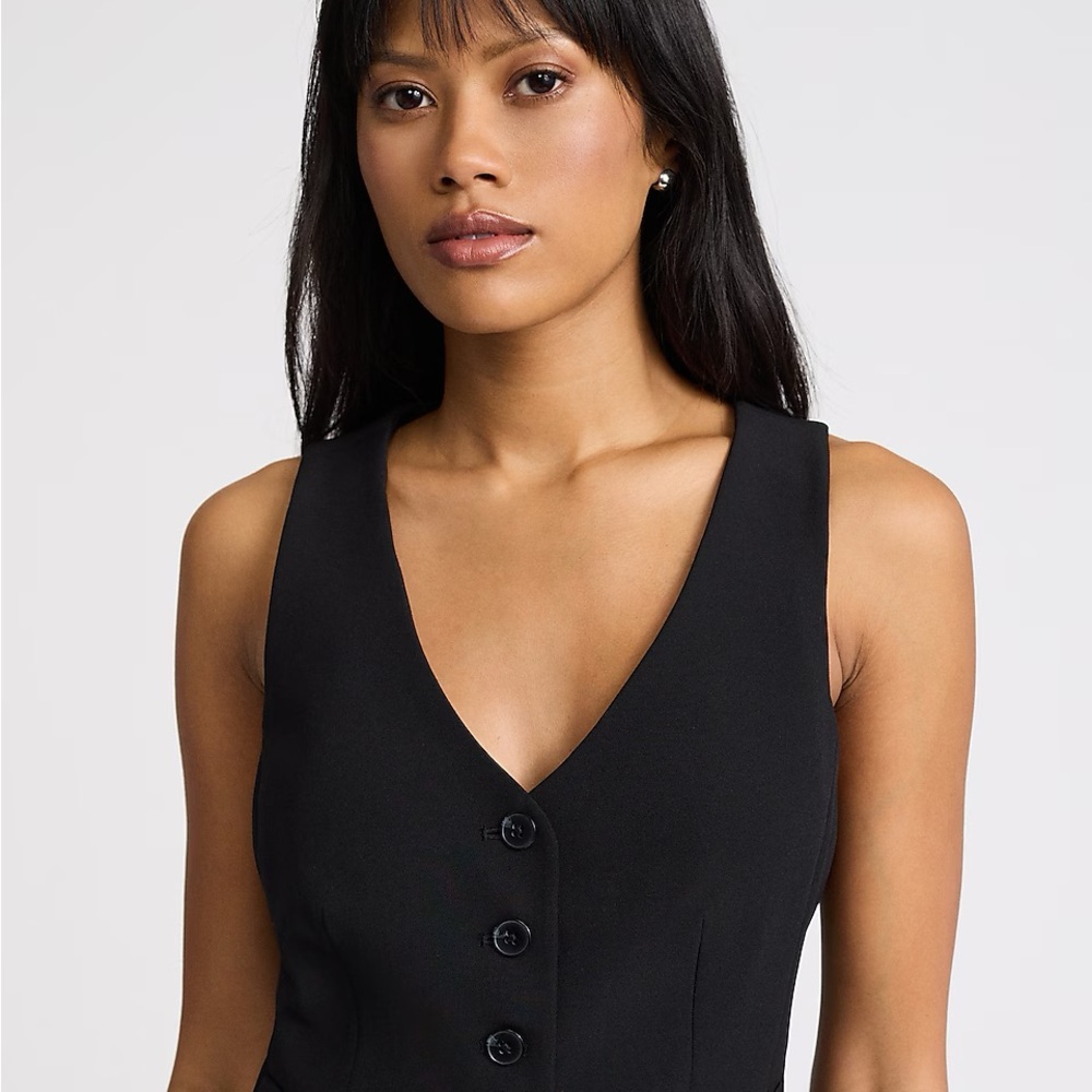 NWT Express Editor Black Vest Size S